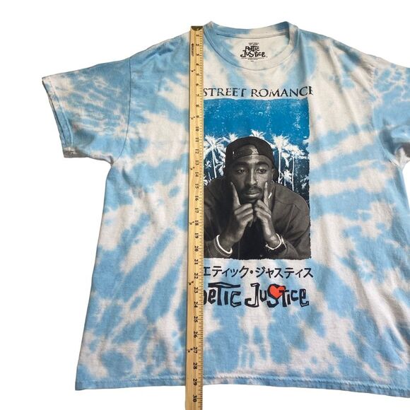 Poetic Justice Tupac A Street Romance Tie-Dye Tee Blue Sz XL - Picture 4 of 10